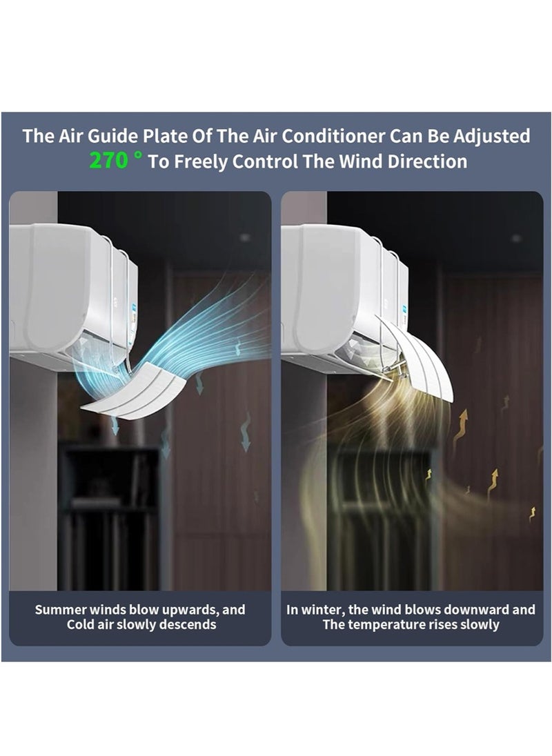 Yoawllty Air Conditioner Deflector, Ac Deflector Wind Shield, Split Ac Adjustable Flow Deflector Preventing Ac From Blowing Directly for Home Office Retractable Ac Windshield  - Image 4