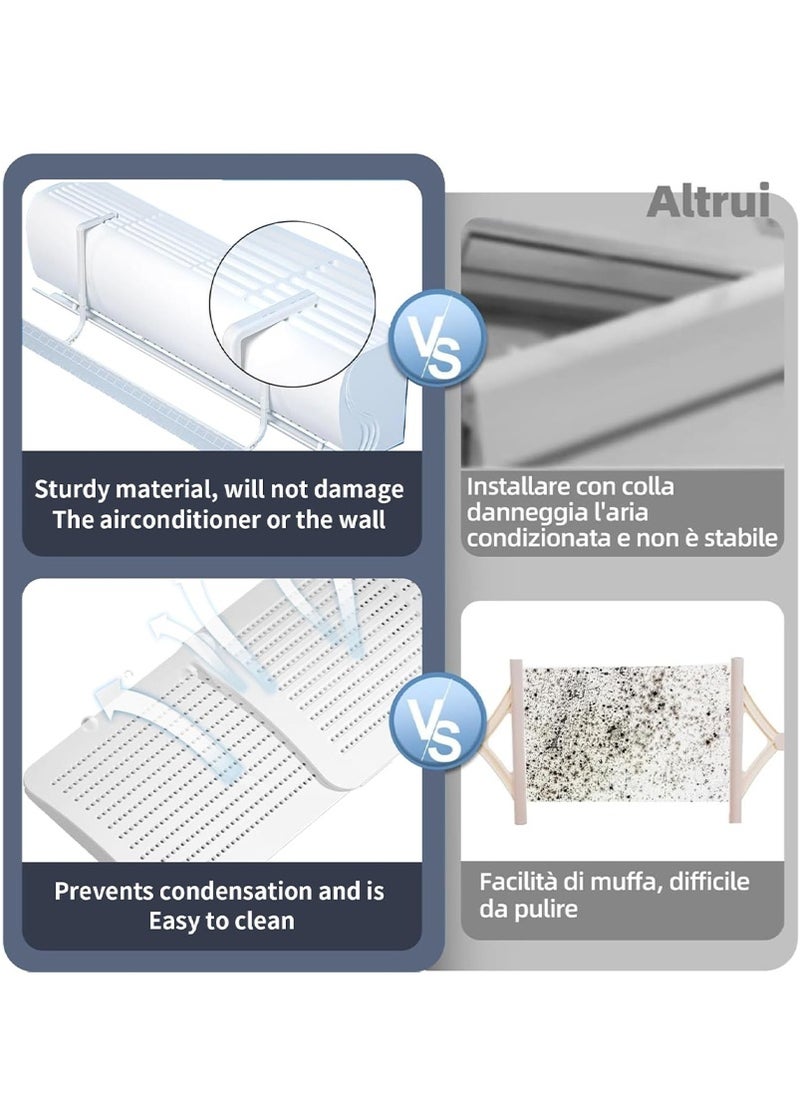 Yoawllty Air Conditioner Deflector, Ac Deflector Wind Shield, Split Ac Adjustable Flow Deflector Preventing Ac From Blowing Directly for Home Office Retractable Ac Windshield  - Image 5