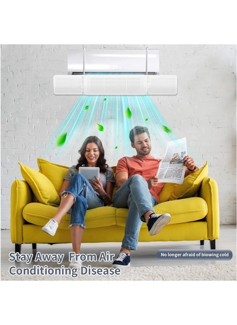 Yoawllty Air Conditioner Deflector, Ac Deflector Wind Shield, Split Ac Adjustable Flow Deflector Preventing Ac From Blowing Directly for Home Office Retractable Ac Windshield  - Image 2