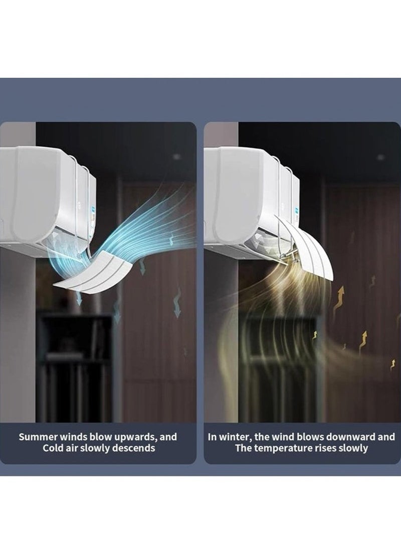Yoawllty - Air Conditioner Deflector, Ac Deflector Wind Shield, Split Ac Adjustable Flow Deflector Preventing Ac From Blowing Directly for Home Office Retractable Ac Windshield - Image 1