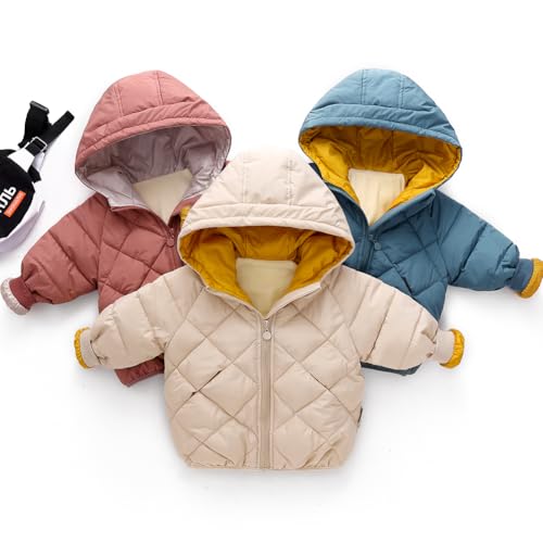 Curipeer Infant Winter Down Jacket with Hooded Warm Toddler Outer Clothing Winter 4T - Image 5