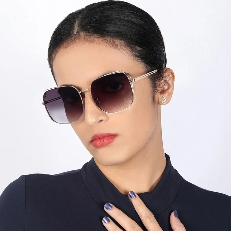 Woggles Latest &amp; Stylish UV Protected Black Square Sunglasses for Men &amp; Women