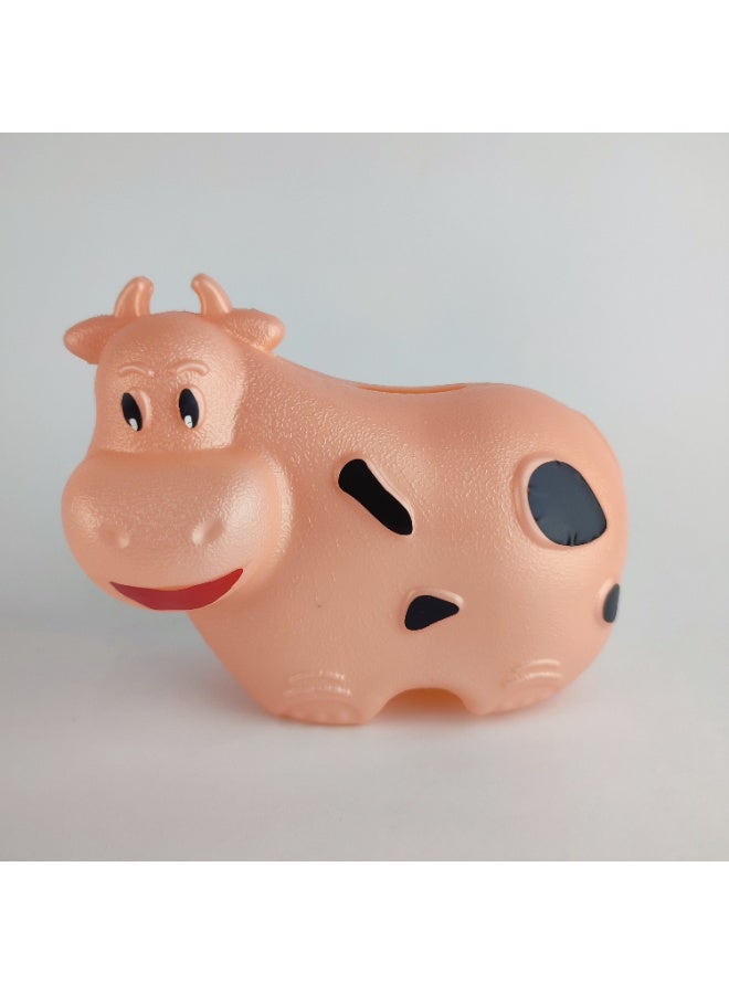 Strong Unbreakable Plastic Money Saving Bank – Cow Shape - Image 1