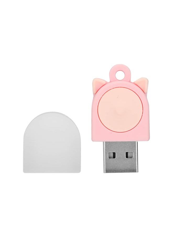 Thoraya Cat ear USB flash drive mini cute USB flash drive gift USB flash drive car USB flash drive creative cartoon USB flash drive lotus pink 32GB  - Image 1