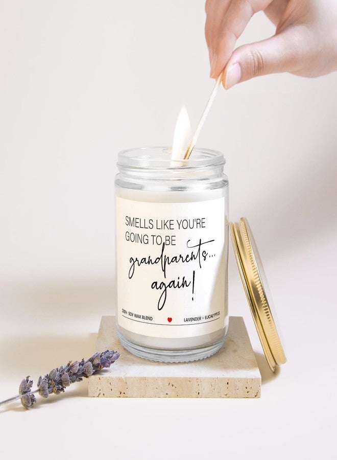Quaintir Pregnancy Announcement Gifts for Grandparents, Baby Announcements Ideas - Lavender Scented Candles, Pregnancy Reveal, You're Going to Be Grandparents Again Baby Announcement - Image 5