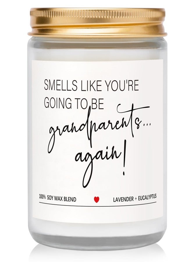 Quaintir Pregnancy Announcement Gifts for Grandparents, Baby Announcements Ideas - Lavender Scented Candles, Pregnancy Reveal, You're Going to Be Grandparents Again Baby Announcement - Image 1