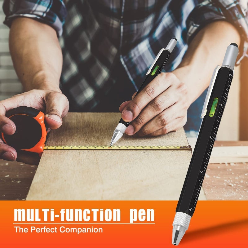 Multi Tools Pen,Unique Gadget,6-IN-1 Multitool Pen, Office Supplies DIY Gifts for Dad, Men, Husband, Gifts from Daughter - Image 4