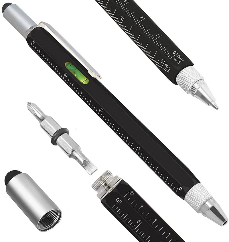 Multi Tools Pen,Unique Gadget,6-IN-1 Multitool Pen, Office Supplies DIY Gifts for Dad, Men, Husband, Gifts from Daughter - Image 1