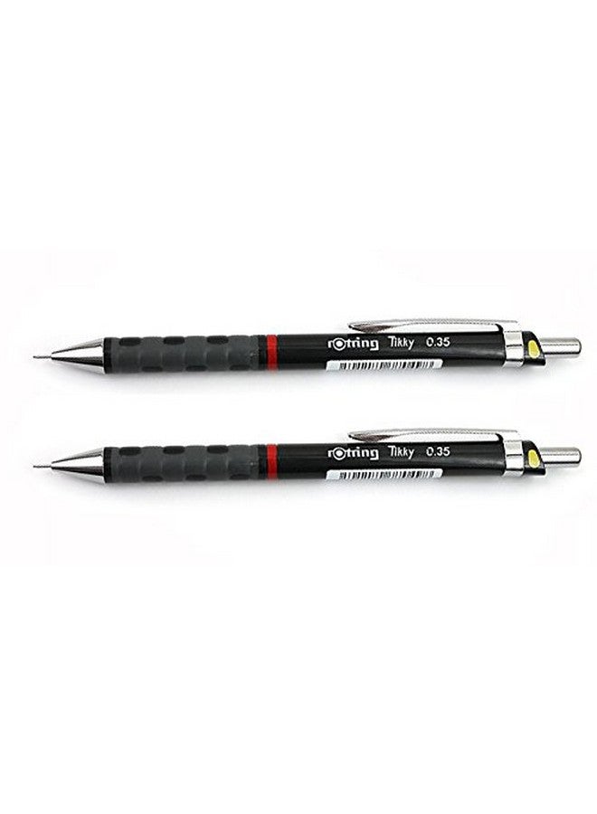 Rotring Tikky 0.35 mm Mechanical Pencil Wth Colour Coding - 1904694 Black - 2 Pieces - Image 1