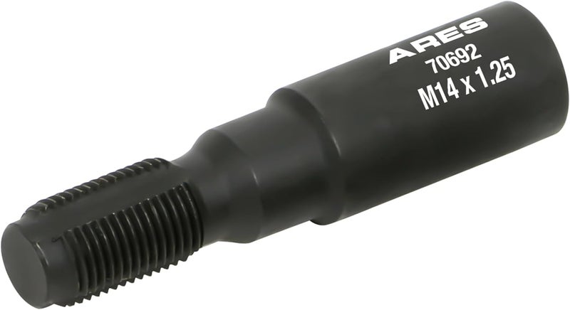 ARES 70692 – M14 x 1.25 Limited Access Spark Plug Thread Chaser Tool – Low Profile Design for Confined Areas – 5/8-Inch Hex Head with 3/8-Inch Square Drive Design for Superior Versatility - Image 1