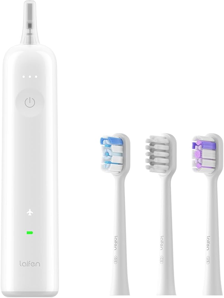 Laifen Wave Electric Toothbrush, Oscillation & Vibration Sonic Electric Toothbrush for Adults with App, 3 Brush Heads, IPX7 Waterproof Magnetic Rechargeable Travel Powered Toothbrush (ABS White) - Image 1