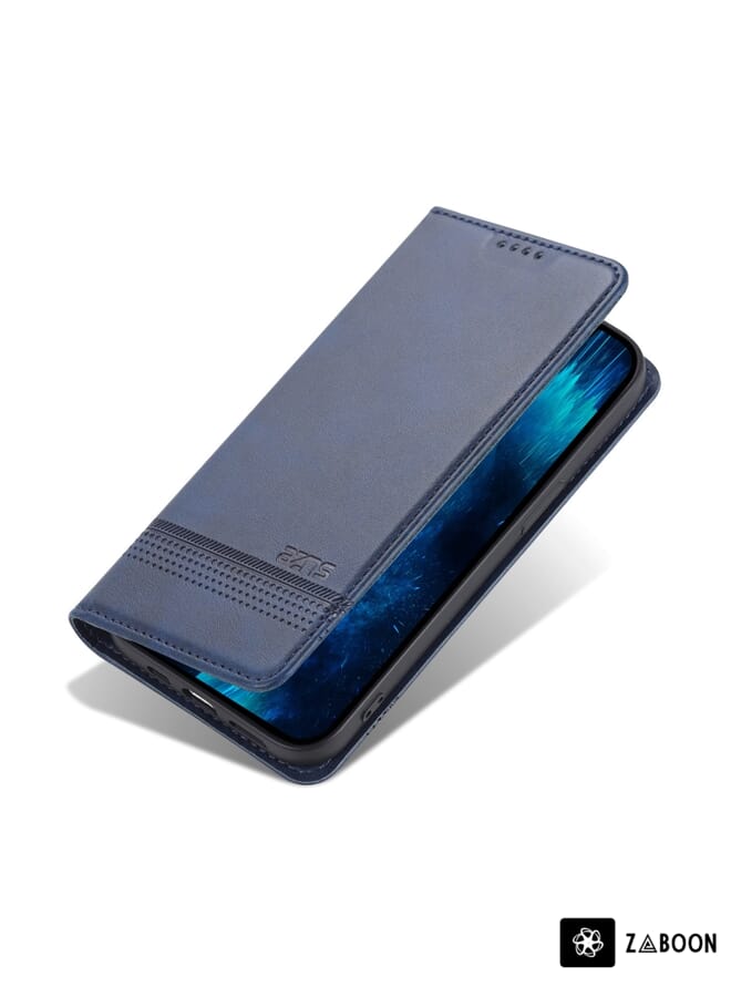 Zaboon Protective Case For iPhone 14 Pro Max AZNS Magnetic Calf Texture Flip Leather - Image 3