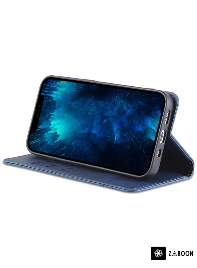 Zaboon Protective Case For iPhone 14 Pro Max AZNS Magnetic Calf Texture Flip Leather - Image 4
