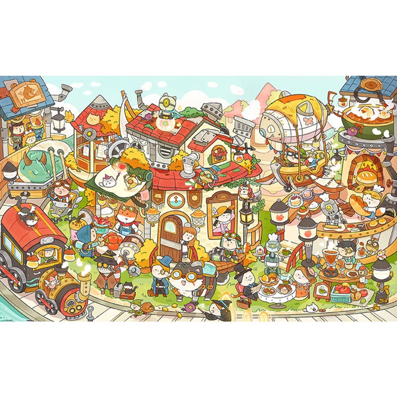 Pintoo Jigsaw Puzzles 1000 Piece for Adults - Peiji - Overground Town of Steam Beautiful Plastic Puzzle for Home Decor Zero Dust Easy Storage [H3591] - Image 1