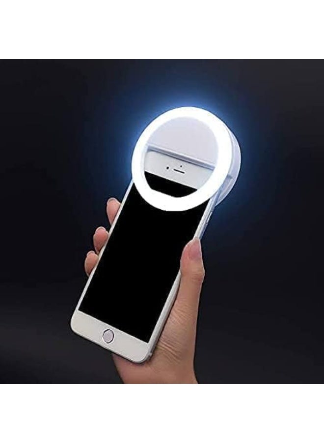 Portable LED Ring Selfie Light for Smartphones & Tablets – Adjustable 3-Level Brightness for Photos & Video Calls - Image 2