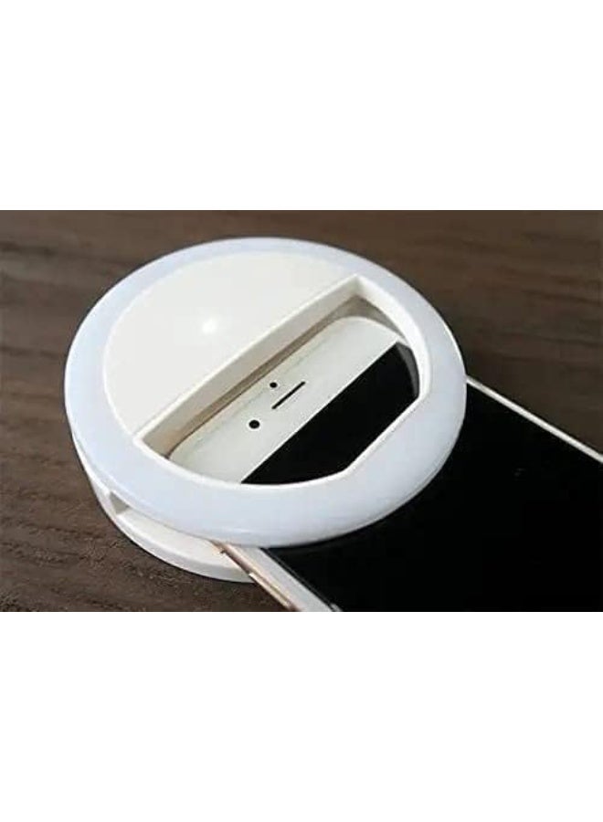 Portable LED Ring Selfie Light for Smartphones & Tablets – Adjustable 3-Level Brightness for Photos & Video Calls - Image 1