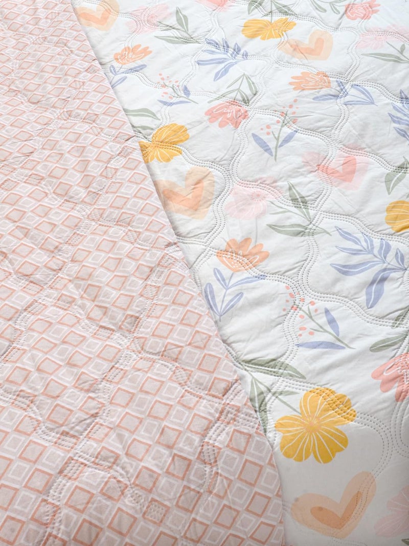 Akshya Ultrasonic Quilted Comforter Single Bed Reversible Microfiber Quilt AC Blanket Dohar Single Bed Bedcover with Storage Bag - Image 4