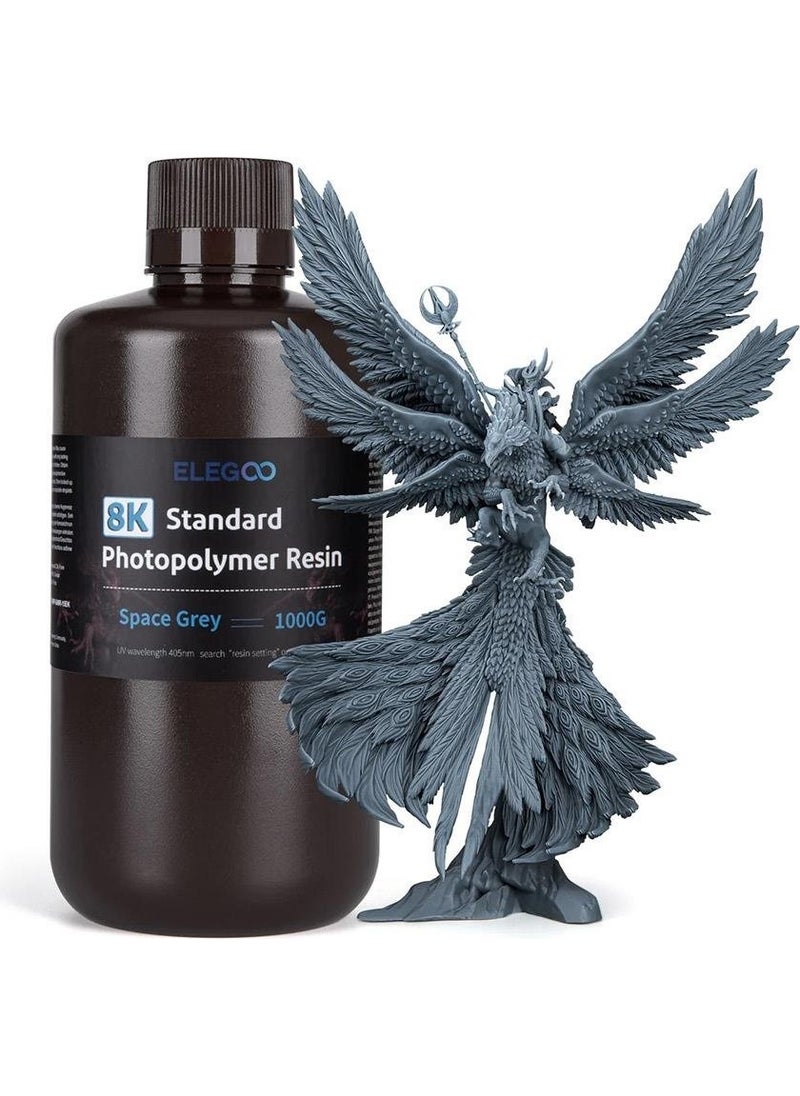 ELEGOO - 8k Standard Photopolymer Resin Space Grey - 1kg - Image 1