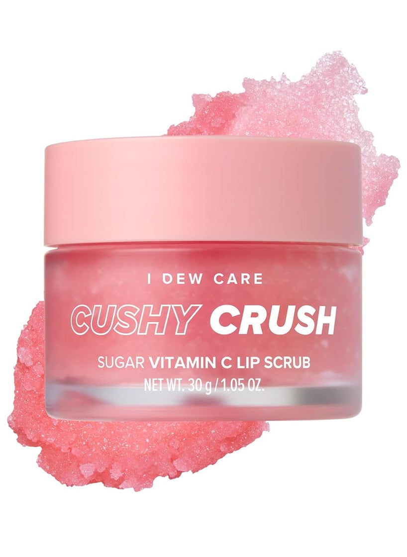 I DEW CARE I DEW CARE Overnight Lip Scrub  Cushy Crush  Sugar Vitamin C Scrubber Exfoliator Products for Dry and Chapped Vegan 105 Oz 