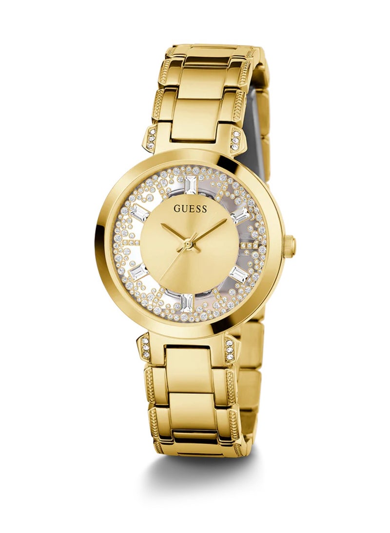GUESS Women's Gold Tone Analog Quartz Stainless Steel Watch GW0470L2 - 33mm - Image 5