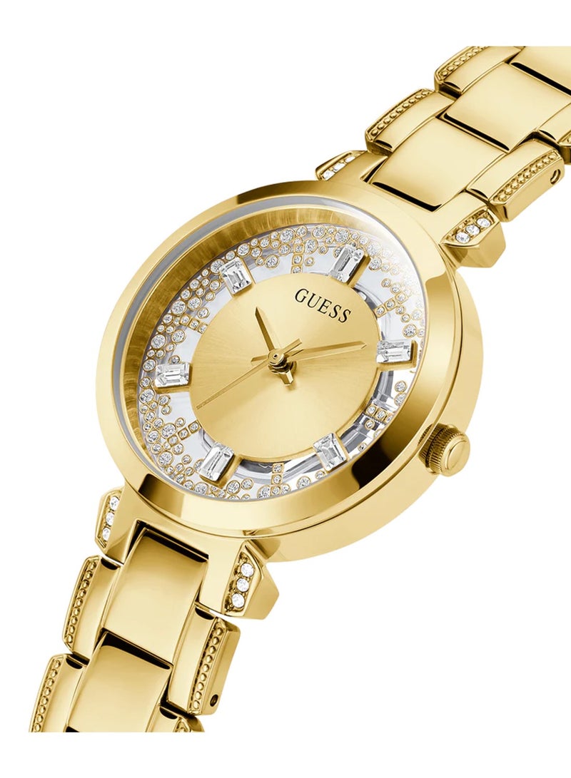 GUESS Women's Gold Tone Analog Quartz Stainless Steel Watch GW0470L2 - 33mm - Image 2