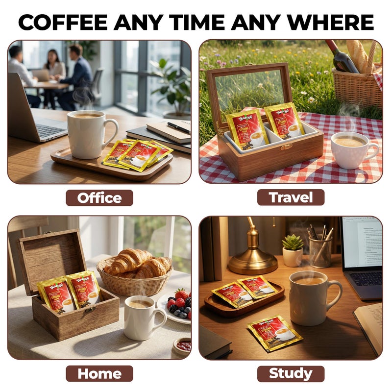 Vinacafe 20 cts 3 in 1 Vietnamese Instant Coffee Gold Red Strong Rich Blend, 20 Sachets (Single) - Image 3