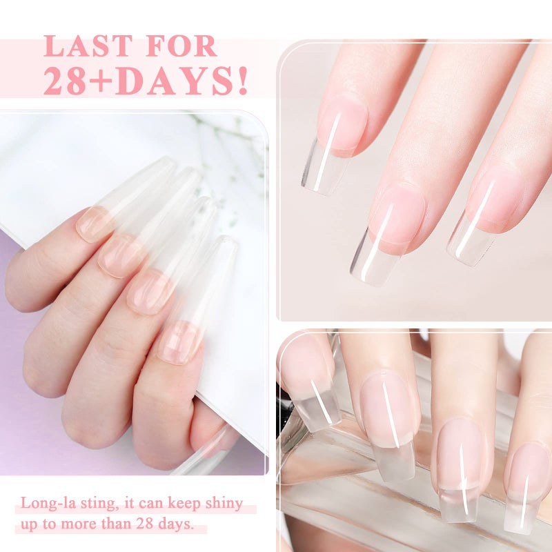 SAVILAND Large Clear Poly Gel: 100g Natural Nail Extension Poly Hard Gels For Starter Salon-Like Strengthener Long Lasting Poly Nail Gel for Beginner & Professional DIY at-Home - Image 3