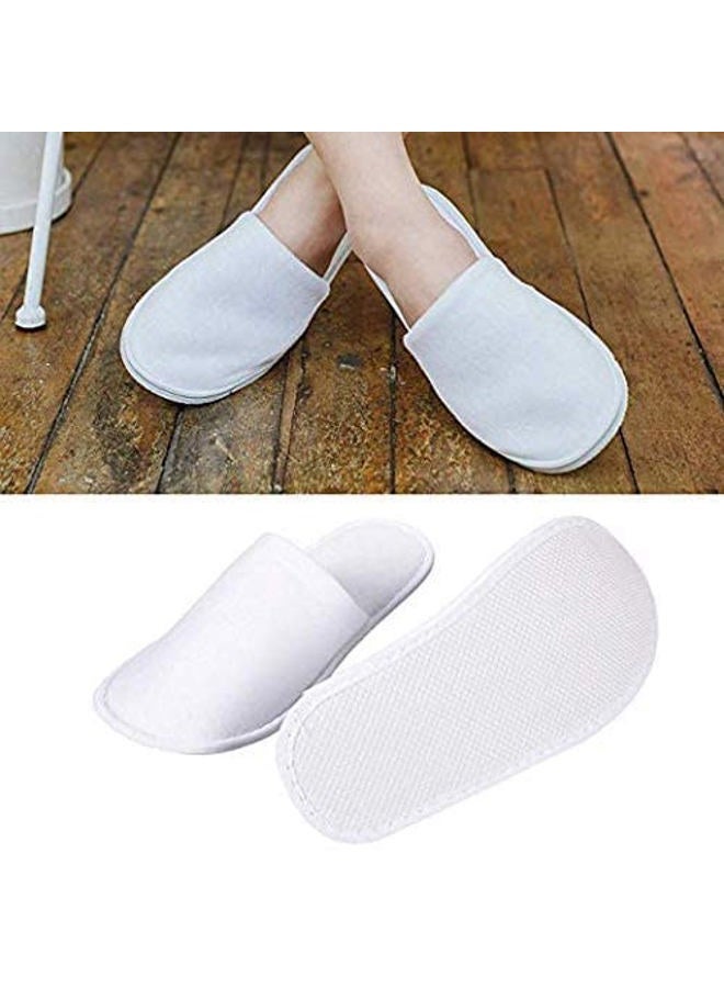 Rocutus 12 Pair Disposable Slippers, Bulk Guest Use, Fits Up to US Men Size 8 Women Size 9, Non-Slip for Hotel, Home, Train, Travel (12 Pair) - Image 4