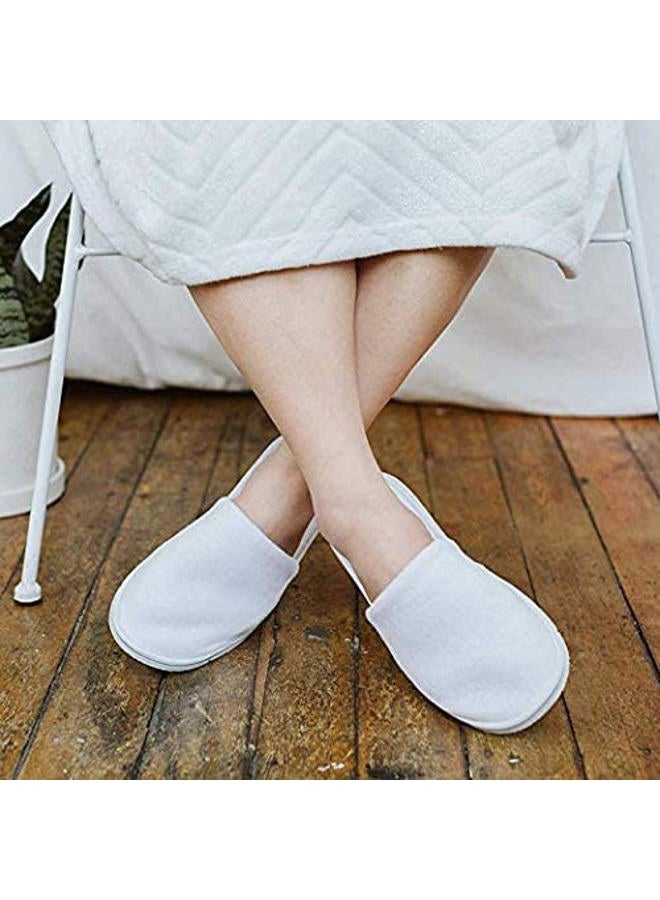 Rocutus 12 Pair Disposable Slippers, Bulk Guest Use, Fits Up to US Men Size 8 Women Size 9, Non-Slip for Hotel, Home, Train, Travel (12 Pair) - Image 3