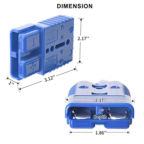 TOPDC Quick Connect Power Cable 1 Gauge 5 Feet Jumper Cables for Car, SUV and Trucks Battery, Heavy Duty Automotive Booster Cables for Jump Starting Dead or Weak Batteries - Image 2
