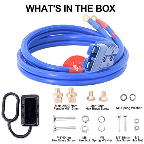 TOPDC Quick Connect Power Cable 1 Gauge 5 Feet Jumper Cables for Car, SUV and Trucks Battery, Heavy Duty Automotive Booster Cables for Jump Starting Dead or Weak Batteries - Image 5