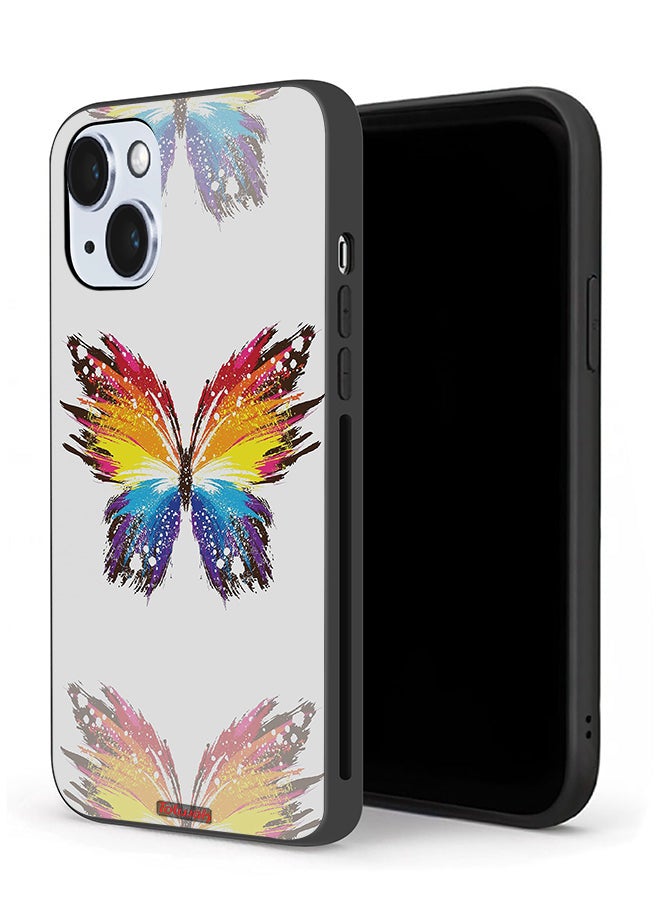 Tolwak Apple iPhone 14 Protective Case Digital Art Simple Background Minimalism Butterfly - Image 1