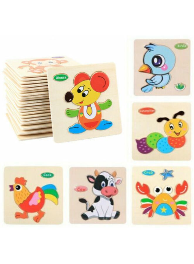 Wooden Puzzles for Kids Boys and Girls Animals Set Fox - Image 4
