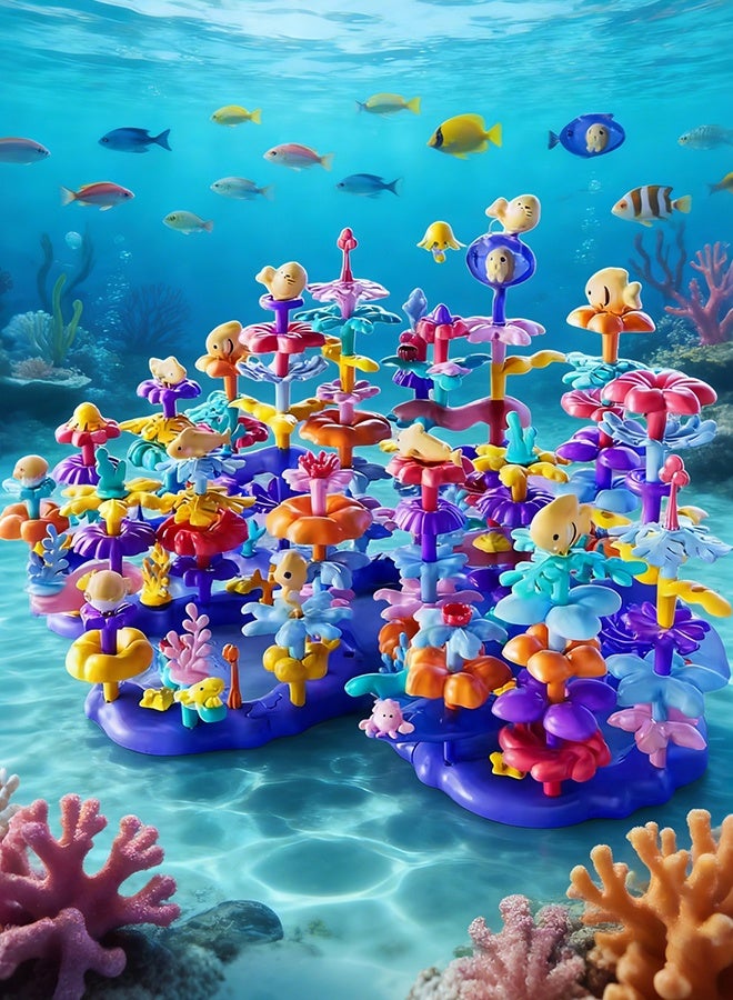 بيتوبي طقم ألغاز مكعبات بناء بحريّ ذاتي الصنع مكوّن من 100 قطعة – لعبة إبداعية تعليمية (STEM) للأطفال والمراهقين والبالغين لتعزيز التفكير المنطقي والخيال - Image 3