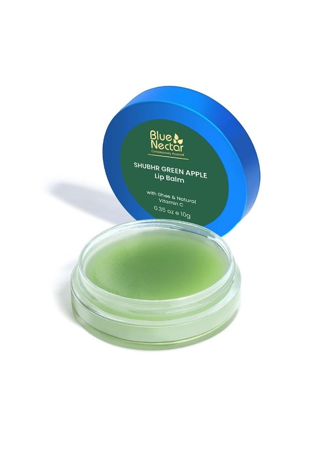 Blue Nectar Blue Nectar Herbal Ayurvedic Lip Balm with Green Apple Vitamin C & Organic Ghee for Dry Lips | Hydrating Lip Gloss with Clean Ingredients (0.35 oz, 10 herbs)  - Image 1