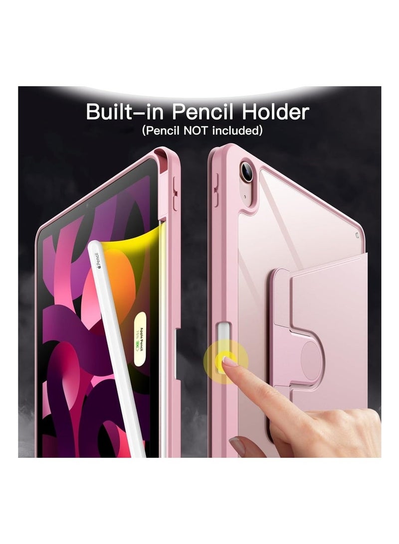 LEDIN 2 in 1 Rotating Case for iPad Air 13-Inch M3/M2 (2025/2024), with Pencil Holder,360 Degree Rotation Protective Stand Slim Cover Clear Back, Auto Wake/Sleep With Tempered Glass - Image 3