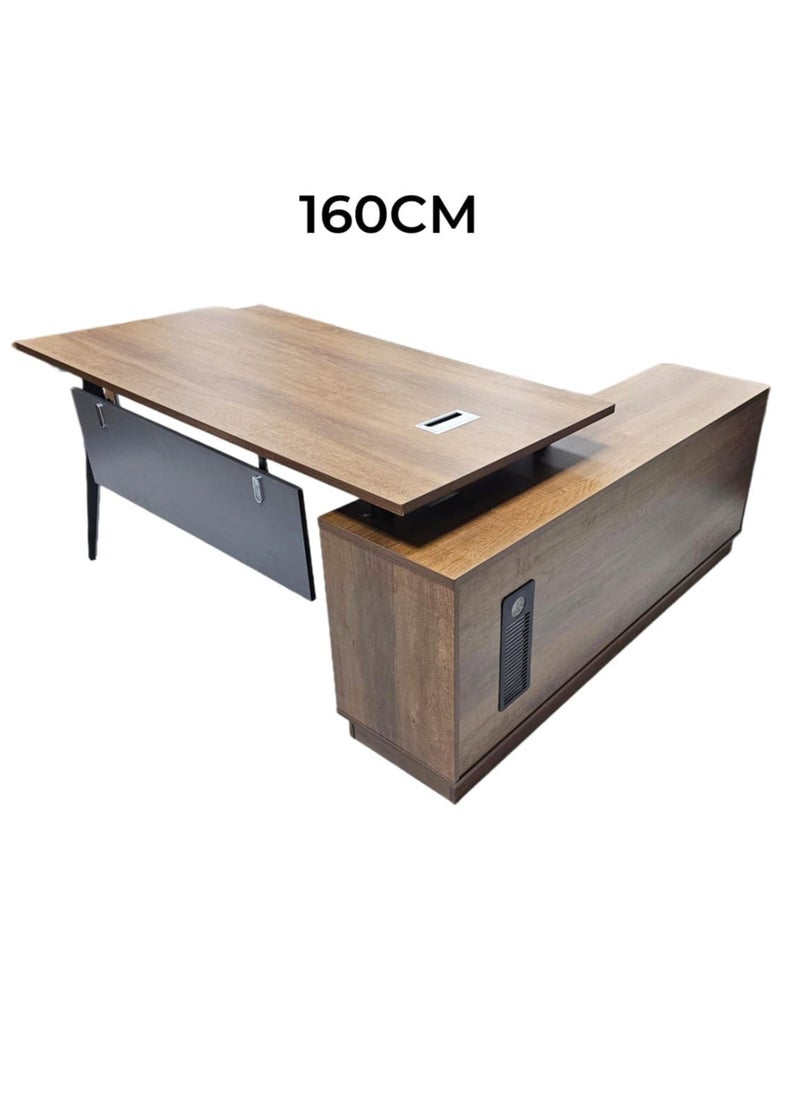 Living - L Shape Office Desk Computer Table Or Study Table With Drawer 160 CM - Image 1