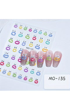 Generic Funny Expression Design Nail Art Stickers, Self Adhesive Jelly Nail Art Decals, Nail Art Supplies For Women And Girls  - Image 4