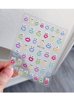 Generic Funny Expression Design Nail Art Stickers, Self Adhesive Jelly Nail Art Decals, Nail Art Supplies For Women And Girls  - Image 3