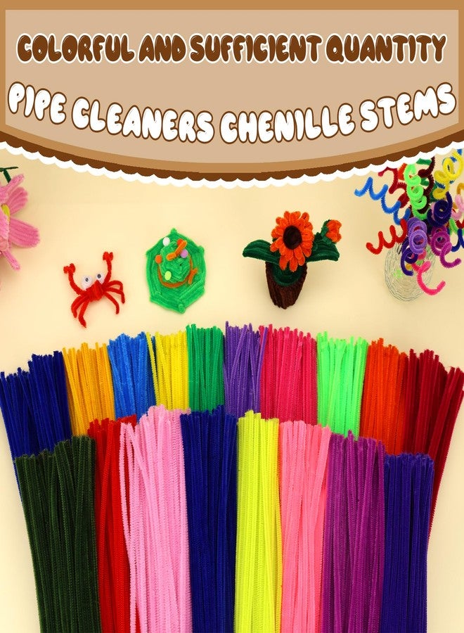 Hssugi Pipe Cleaners, 100PCS Pipe Cleaners Craft Supplies, Cream Brown Pipe Cleaners Bulk Fuzzy Sticks for DIY Art and Craft Projects Home Decoration - Image 4