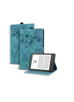Case Compatible with Kindle Paperwhite (12th Generation) 7 inch 2024, with Card Slots, Cute Cartoon Embossed Folding Stand Protective Shell Shockproof Cover