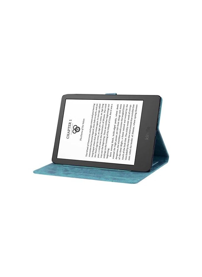 General - Case Compatible with Kindle Paperwhite (12th Generation) 7 inch 2024, with Card Slots, Cute Cartoon Embossed Folding Stand Protective Shell Shockproof Cover - Image 1