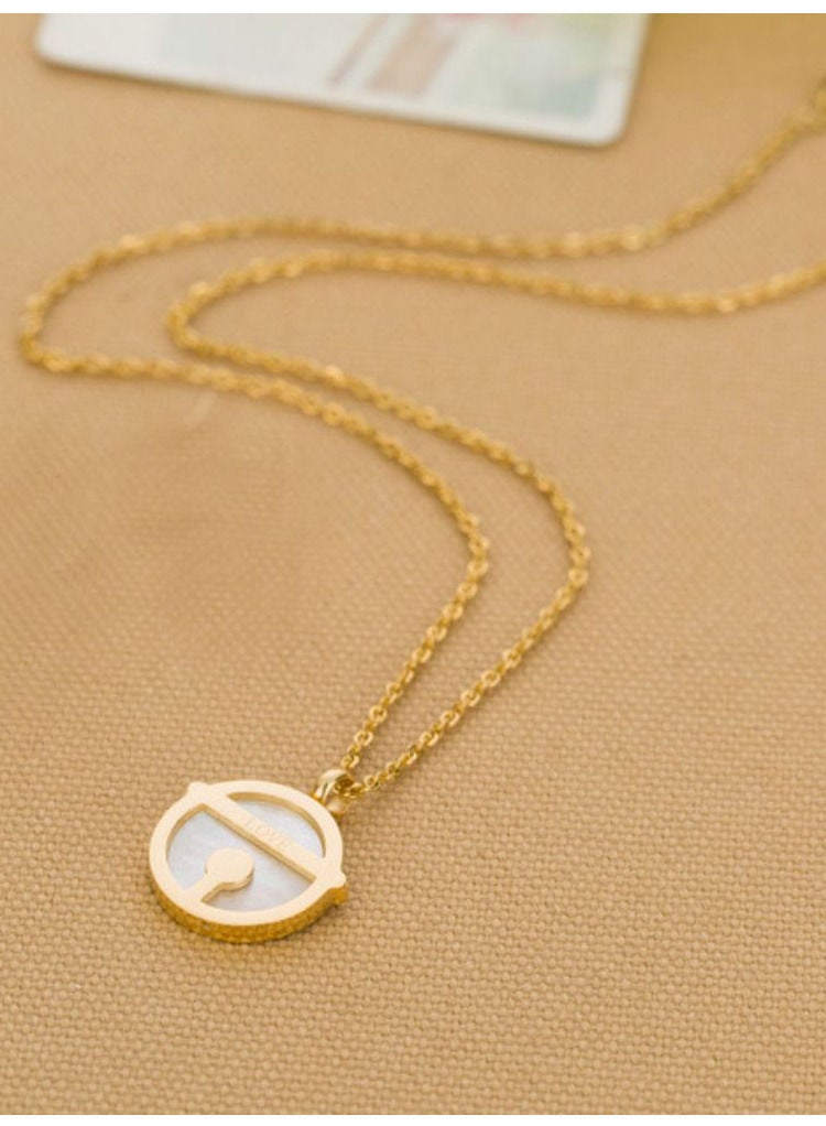 Glamroot Gold Plated Elegant Love Necklace Jewellery - Image 3