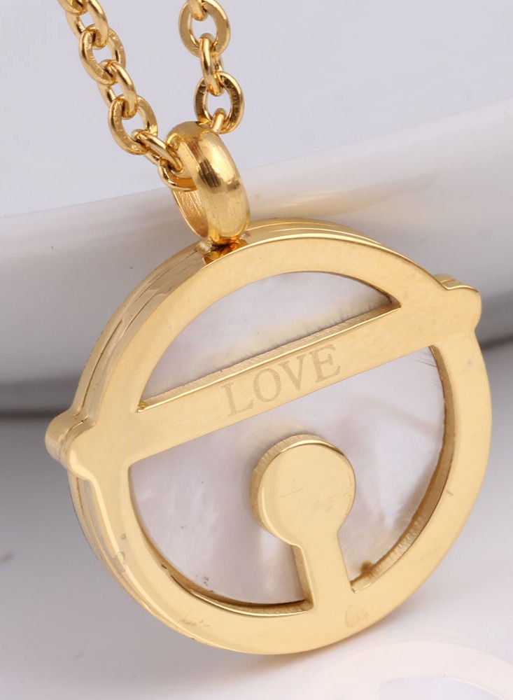 Glamroot Gold Plated Elegant Love Necklace Jewellery - Image 2