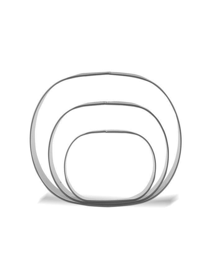 Keewah Pill Capsule Cookie Cutter Set - 4.7”,3.7”,2.9” - 3 Piece - Stainless Steel - Image 1