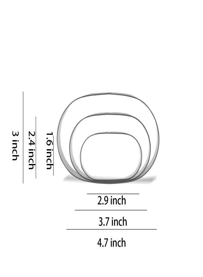 Keewah Pill Capsule Cookie Cutter Set - 4.7”,3.7”,2.9” - 3 Piece - Stainless Steel - Image 2