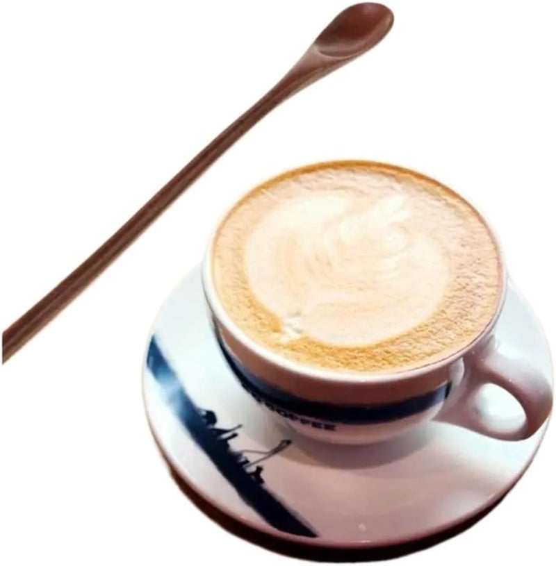 Versatile 24 Pcs Natural Wooden Spoon Coffee Tea Cooking Dining Utensil Retro Long Handle Cutlery - Image 1
