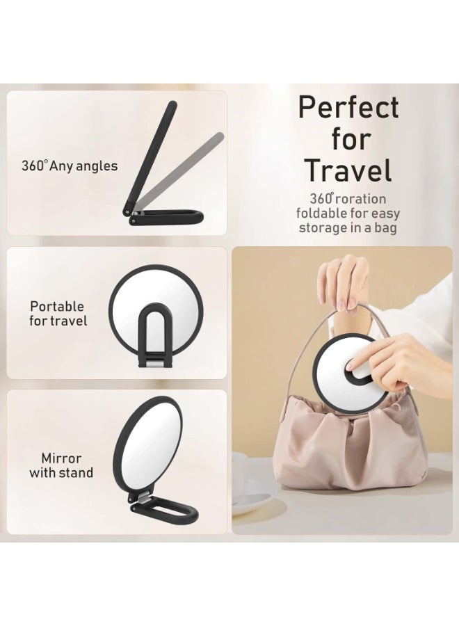 Double Sided Magnifying Mirror 15X Cosmetic Makeup Mirror (Black) - Image 2