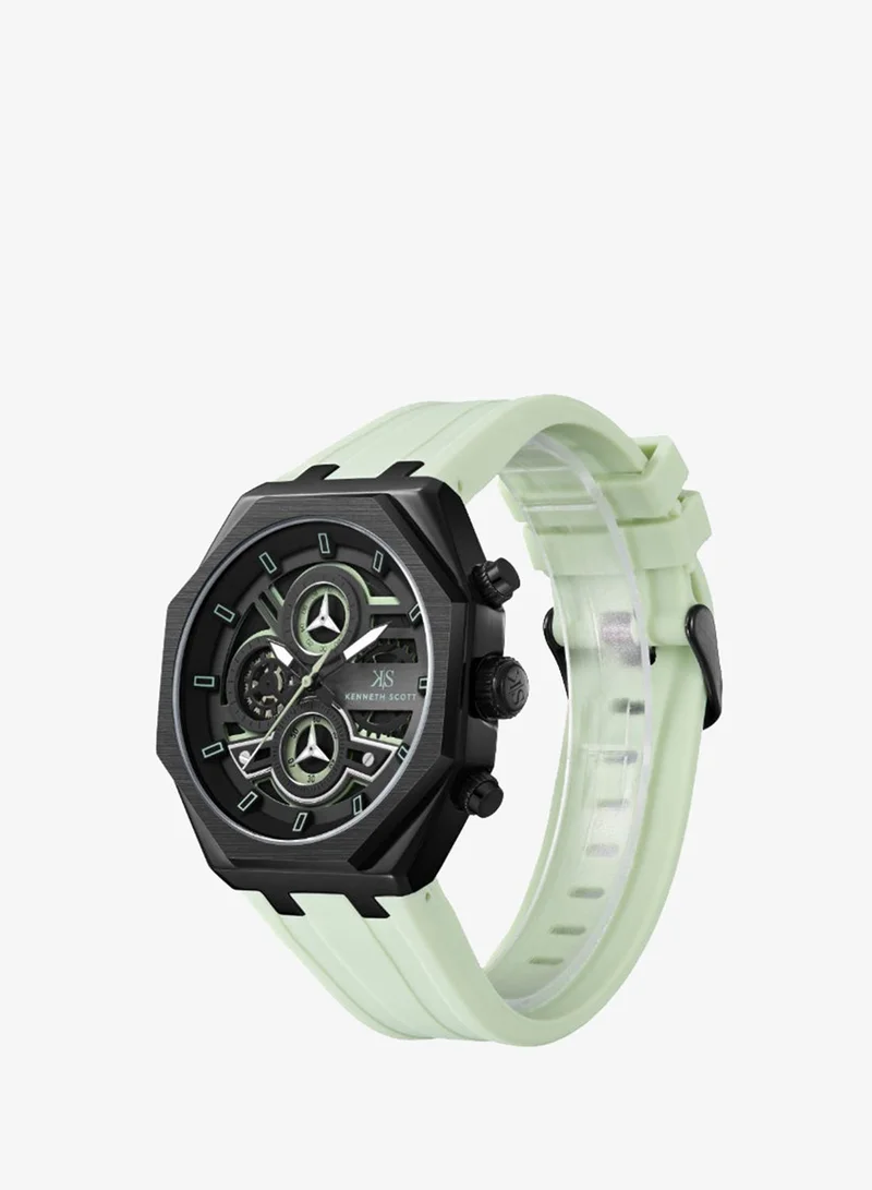 كينيث سكوت Men's Silicone Chronograph  Watch K26111-BSHB - 43 mm