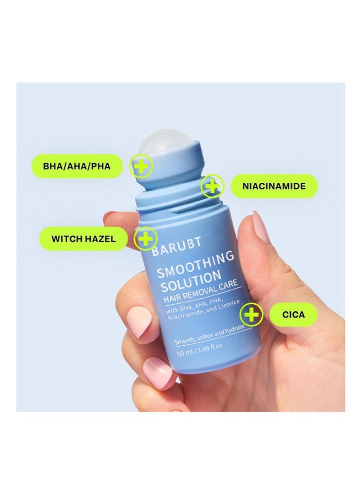 باروبت محلول تنعيم، عناية بإزالة الشعر - تنعيم نتوءات الحلاقة والشعر الناشب، محلول نتوءات الحلاقة والشعر الناشب، يُنعّم البشرة ويرطبها لفترة طويلة 50 مل - Image 5